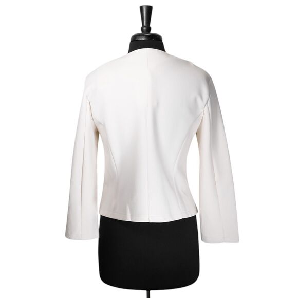 Saint + Sofia Women's Florence Jacket Cream Organic Cotton Blend Full Zip 10 NWT - Picture 3 of 9